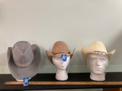Woven polyester light weight cowboy hat with affixed hat band - CBH 16  
