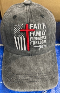 CP456 Faith, Family, Firearms, Freedom Cap. Vecro Closure - CP456