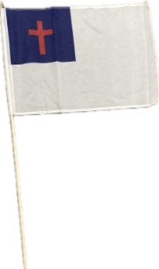 Christian 12"x18" Stick Flag Sold By The Dozen 