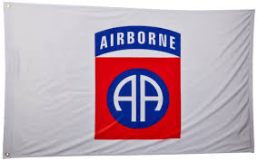 US  Army Air Born Poly Flag 3x 5  F340 