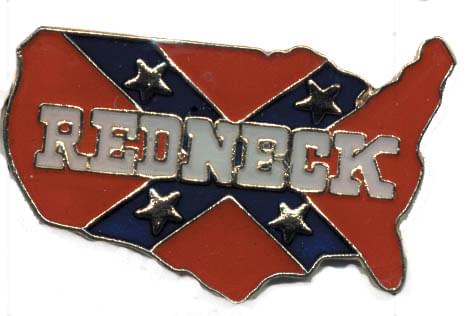 Hat Pin USA Shape with REDNECK/dz 