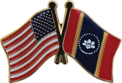 Hat Pin 6215  CURRENT MS/US Flag   Sold By The Dozen 