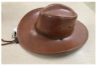 Leather Look Oxblood Cowboy Hat 