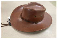 Leather Look Oxblood Cowboy Hat 