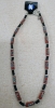 Beaded Necklace Battleflag with Solid Black Bead Spacers Necklace 99 