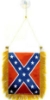Battle Flag Mini Banner 4" x 6" with suction cup sold by the dozen 