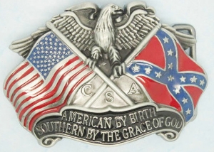 BB136 American By Birth Southern By The Grace of God Buckle