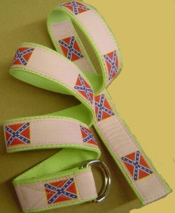 Fabric Belt Green and Pink 