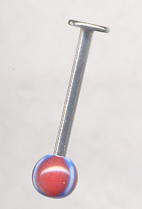 BJ#48   $4.80/dz Battle Flag  Nose Stud Straight  8mm 