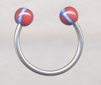 BJ#49   $4.80/dz Battle Flag  Eyebrow Circular 12mm 