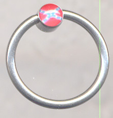 BJ#52    $6.00/dz Battle Flag  Captive  Hoop 8mm 