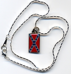Battle Flag Pendant Necklace 