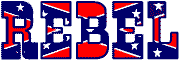  Big Rebel  Sticker 4" x 18" SOLD BY THE PIECE 