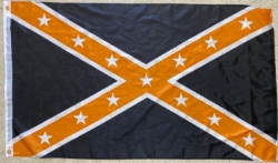 Black and Orange Confederate Flag 