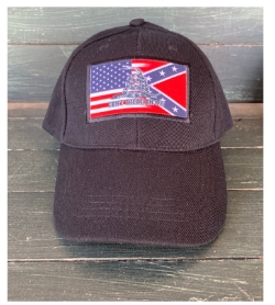 Cap US/Rebel/Snake Black Embroidered Patch 