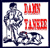 **S170 "DAMN YANKEE" DOG w/REBEL BANDANA BITING MAN’S LEG 