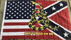 F 292 US/REBEL GADSDEN FLAG 