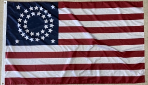 35 Star Union Flag, 3'x5' Poly (low price, promotional quality) 