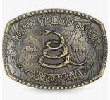 BB423 Gadsden Bronz-look Buckle  4"x 2.5" 