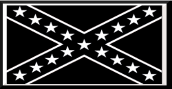 HBS 270 Black a White Battle Flag 