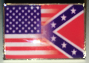 HP6107  Blended US/Rebel Flag Hatpins Dozen 