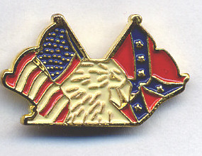 LP1629   Crossed US/BF Flags with Eagle 