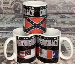 Mugs (sold by 6 pieces Unit)Flags of the Confederacy 