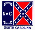 S122   NORTH CAROLINA w/REBEL FLAG STICKER 