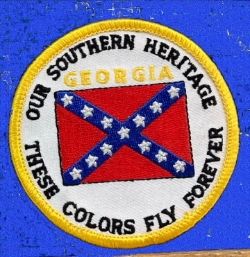 3" Round GA Heritage Embroidered Patch P132 