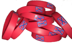 Bracelet #19    Battle Flag Silicone WristBands 