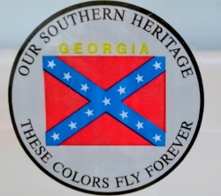 Georgea Our Heritage Window Sticker meant see thru window to read S234 sold by the dozen 