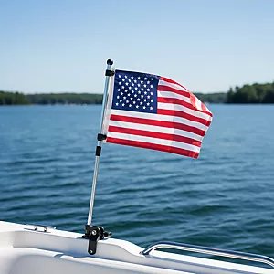 US Boat Flag 12" x 18" Embroidered 