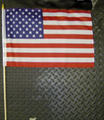 12" x 18" Stick Flag US  30" staff DZ
