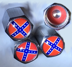 Confederate Flag Valve Stem Covers (DZ) 