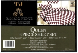 Queen Size White with Small Battle Flag Squares  
