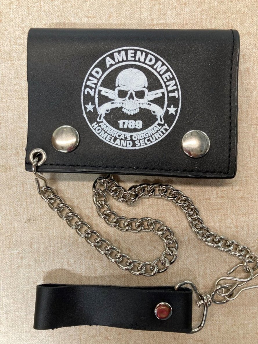 Guanti Da Biker Con Teschio E Bandiera Secondo Emendamento – Unisex, Nero